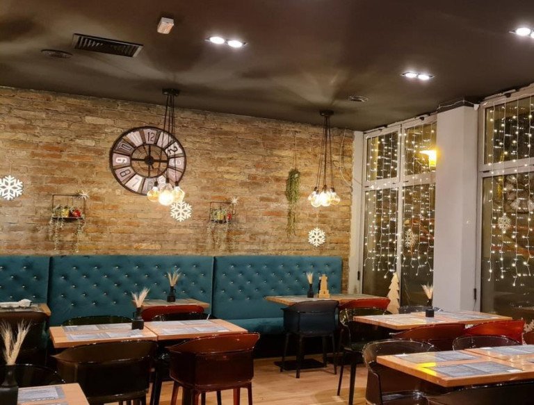 Modern interior of Restaurant Spizza in Zagreb